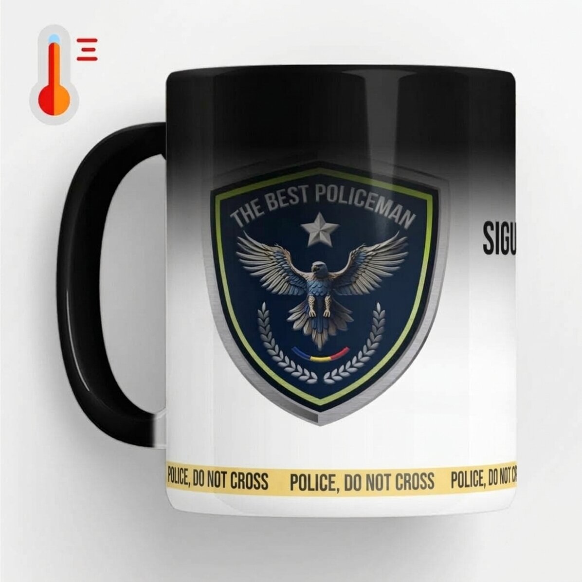 Tazza termosensibile personalizzata con scritta - Il miglior poliziotto