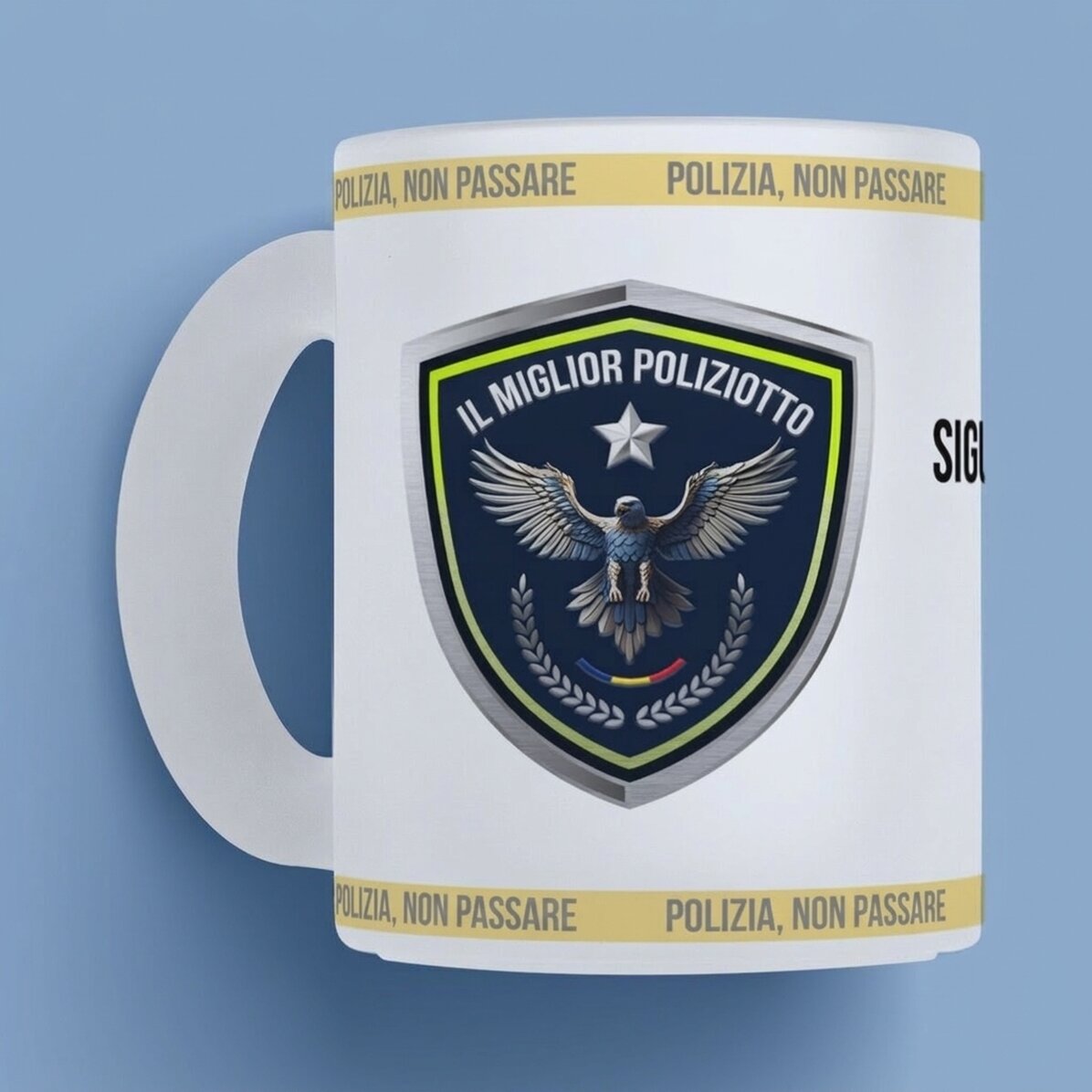 Tazza personalizzata con scritta - Il miglior poliziotto