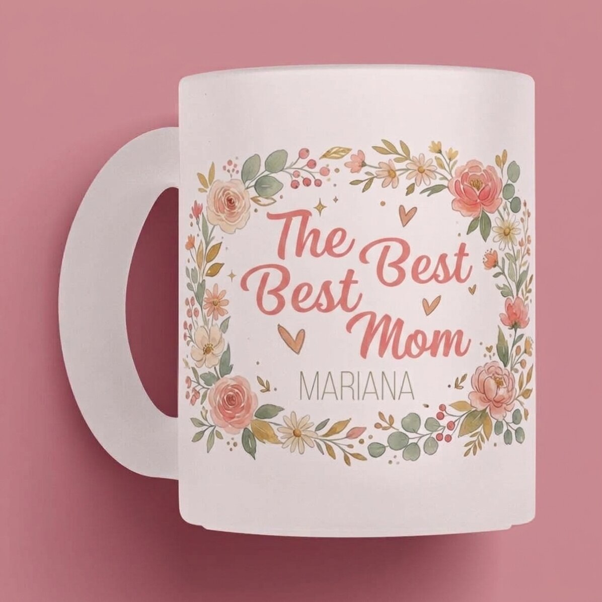 Bicchiere in vetro personalizzato con scritta - La mamma migliore