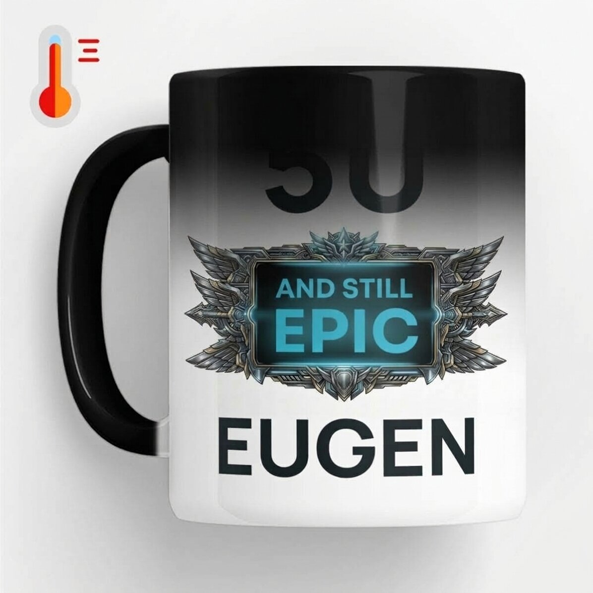 Tazza termosensibile personalizzata con dedica per un compleanno - Inca epic