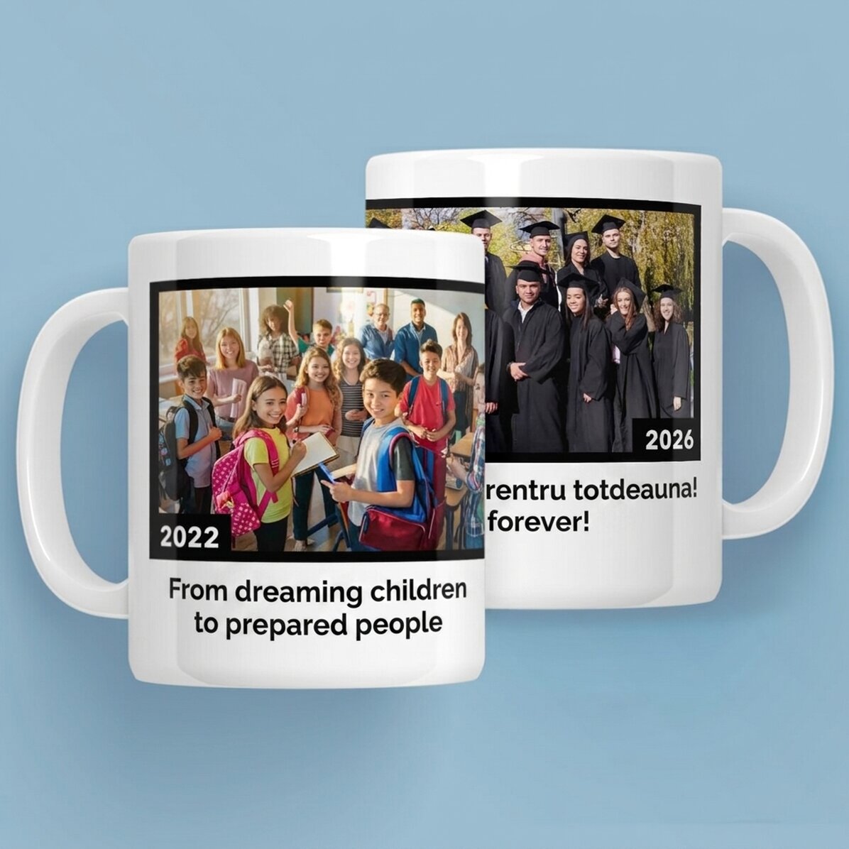 Tazza personalizzata con 2 foto e testo - Ricordi