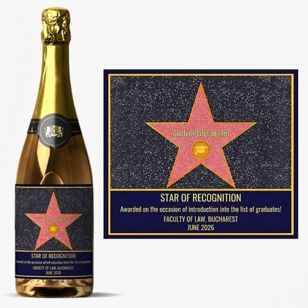 Spumante personalizzato con dedica - La stella della gratitudine