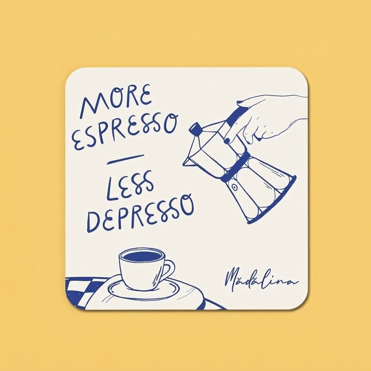 Sottobicchiere personalizzato con nome - More espresso
