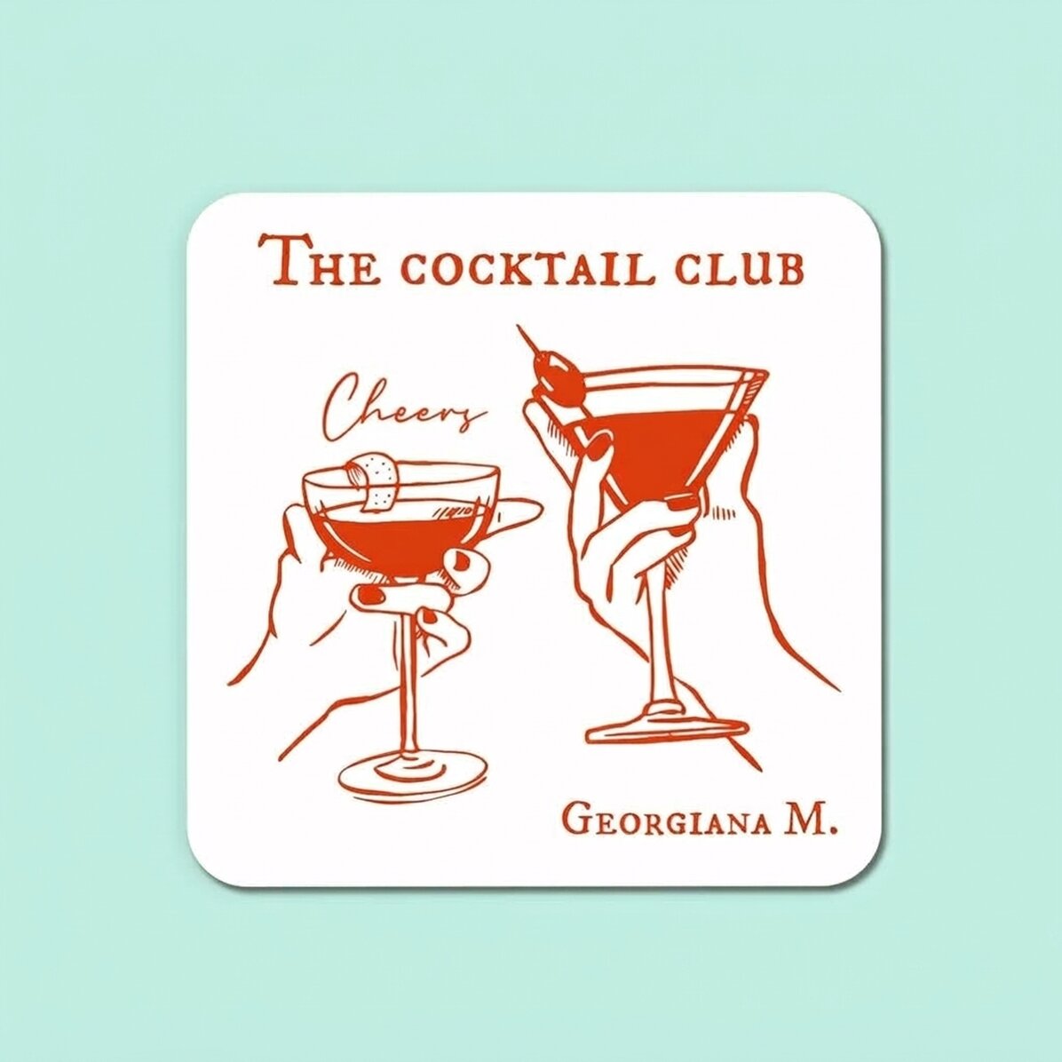 Portabicchieri personalizzato con nome - The cocktail club