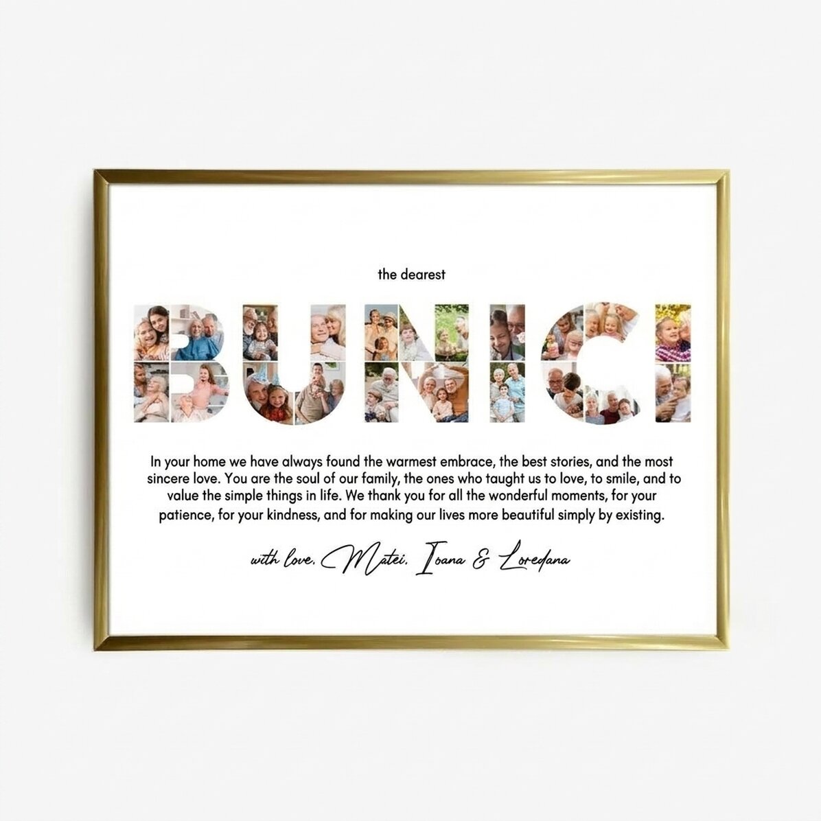 Quadro personalizzato con 22 foto e testo - NONNI