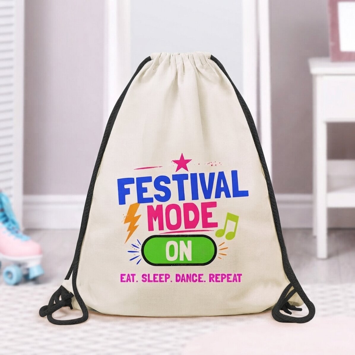Zaino personalizzato con messaggio - Festival mode on