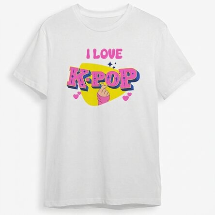 Maglietta in cotone per bambini personalizzata con scritta - Kpop