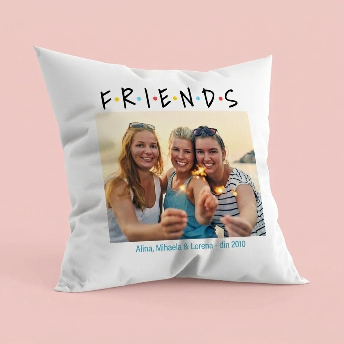 Cuscino personalizzato con foto e messaggio - FRIENDS
