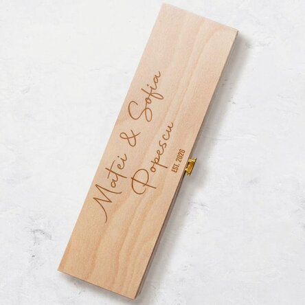 Scatola per vino personalizzata con scritta