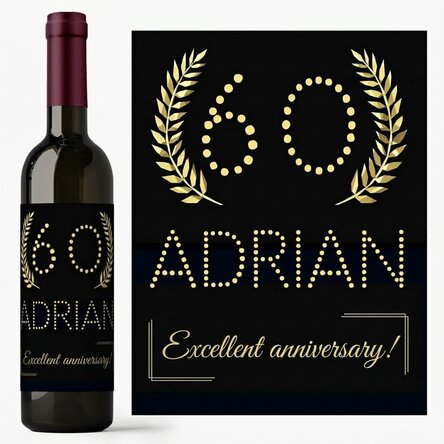 Vino personalizzato con scritta - Gold