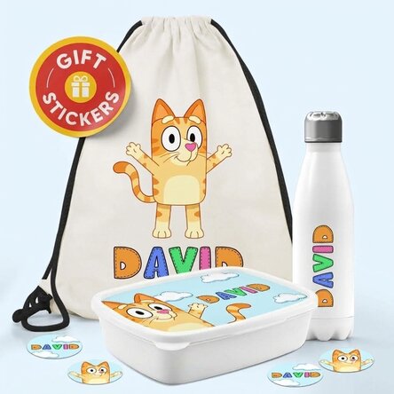 Set personalizzato per la scuola materna o elementare – Personaggi dei cartoni animati
