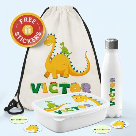 Set personalizzato per la scuola materna o elementare – Dino