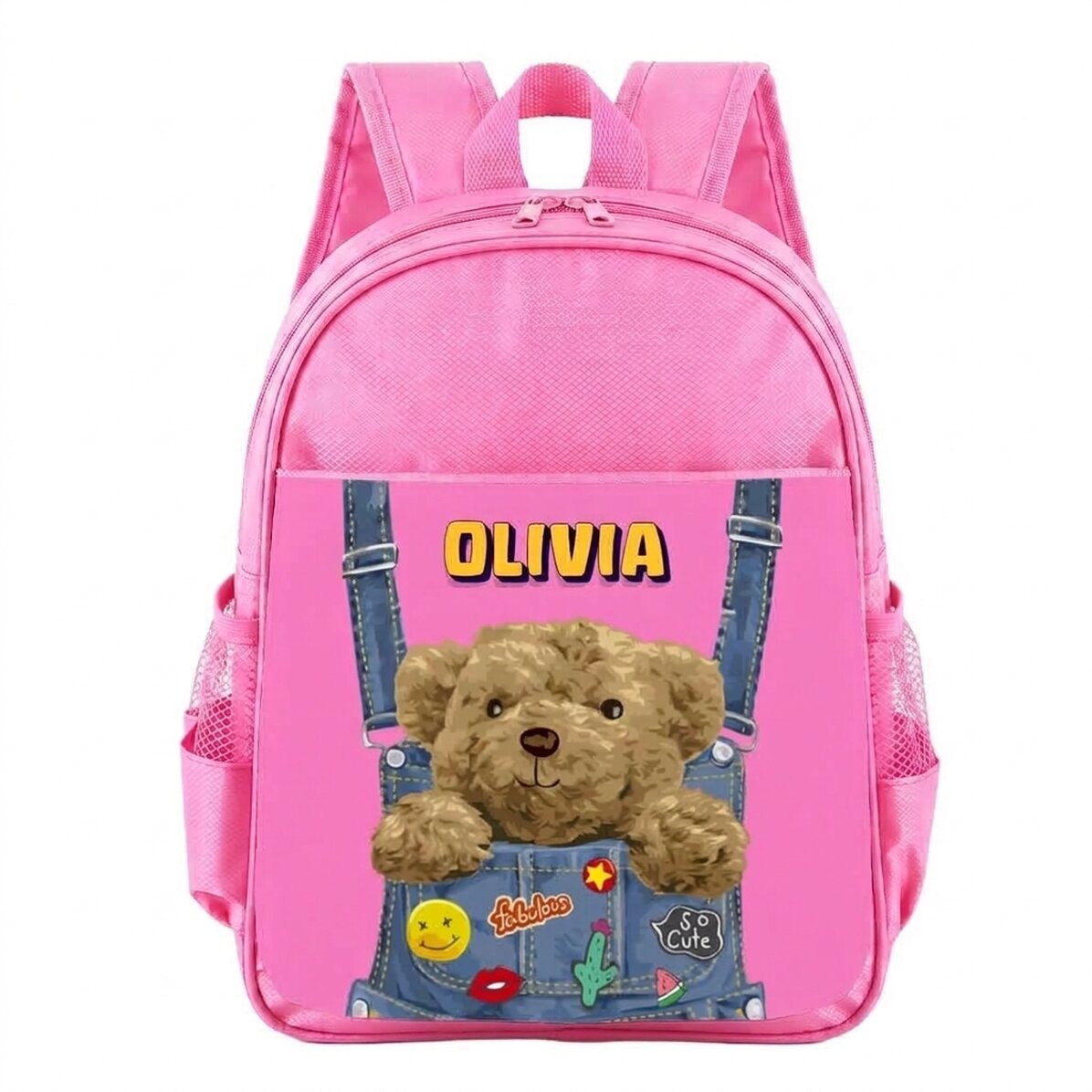 Zaino scolastico personalizzato con scritta - Orsetto