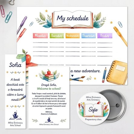 Set personalizzato per la scuola – Bentornati