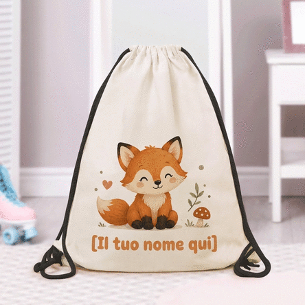 Zaino personalizzato con animaletto e nome per la scuola materna