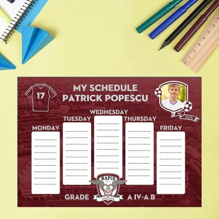 Orario personalizzato con foto e testo - FC Rapid 1923