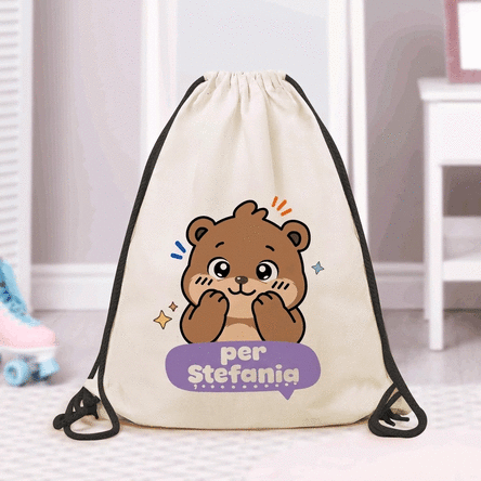 Zaino personalizzato con nome - Orsetto