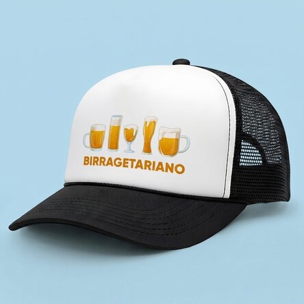 Cappellino personalizzato con messaggio - Beergetarian