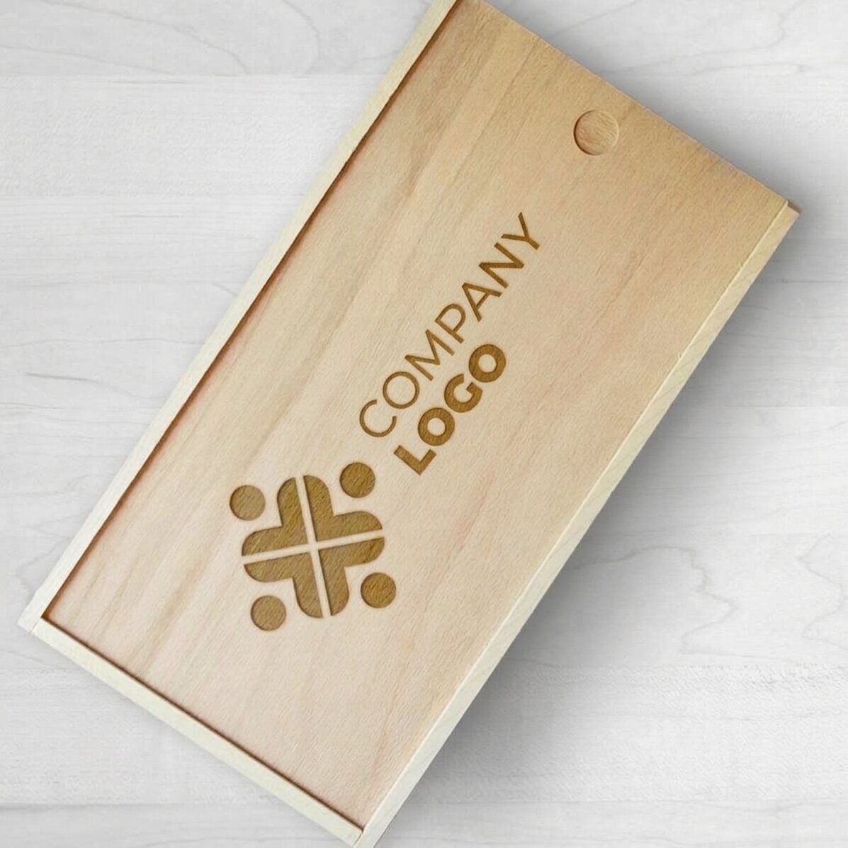 Scatola regalo personalizzata in legno con logo