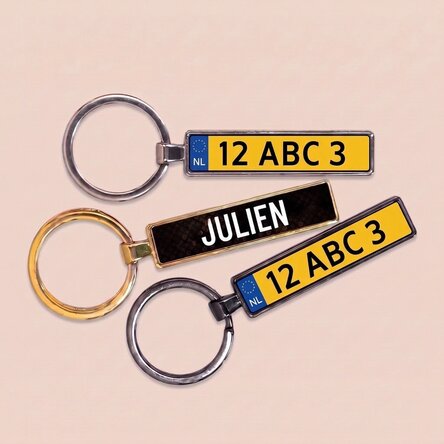 Portachiavi personalizzato con numero di targa olandese