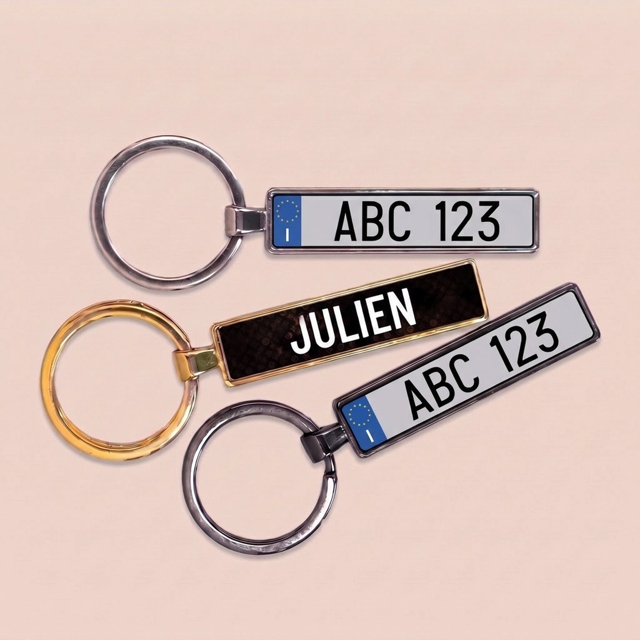 Portachiavi personalizzato con numero di targa ungherese