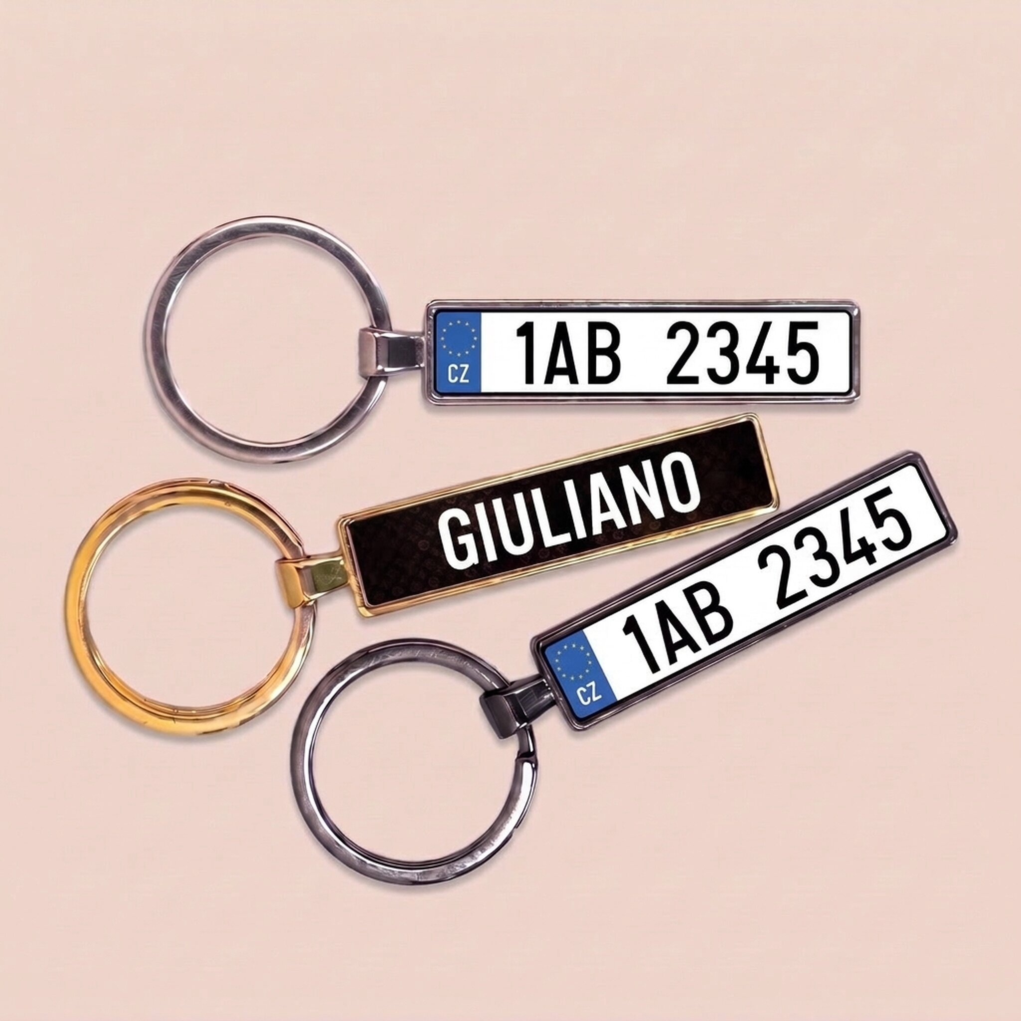 Portachiavi personalizzato con numero di targa ceco