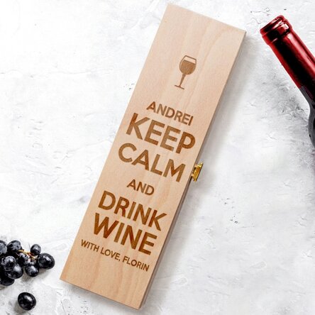 Scatola per vino personalizzata - Keep calm