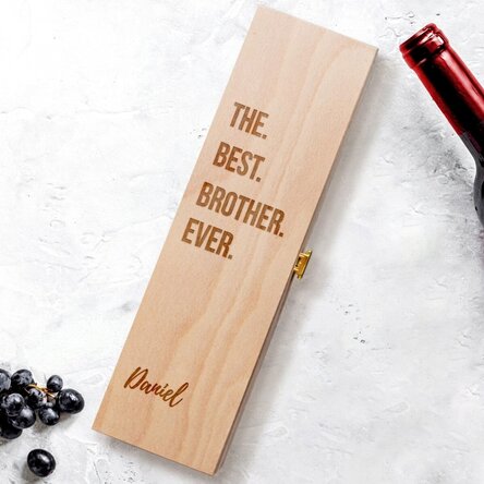 Scatola di vino personalizzata - il miglior fratello di sempre