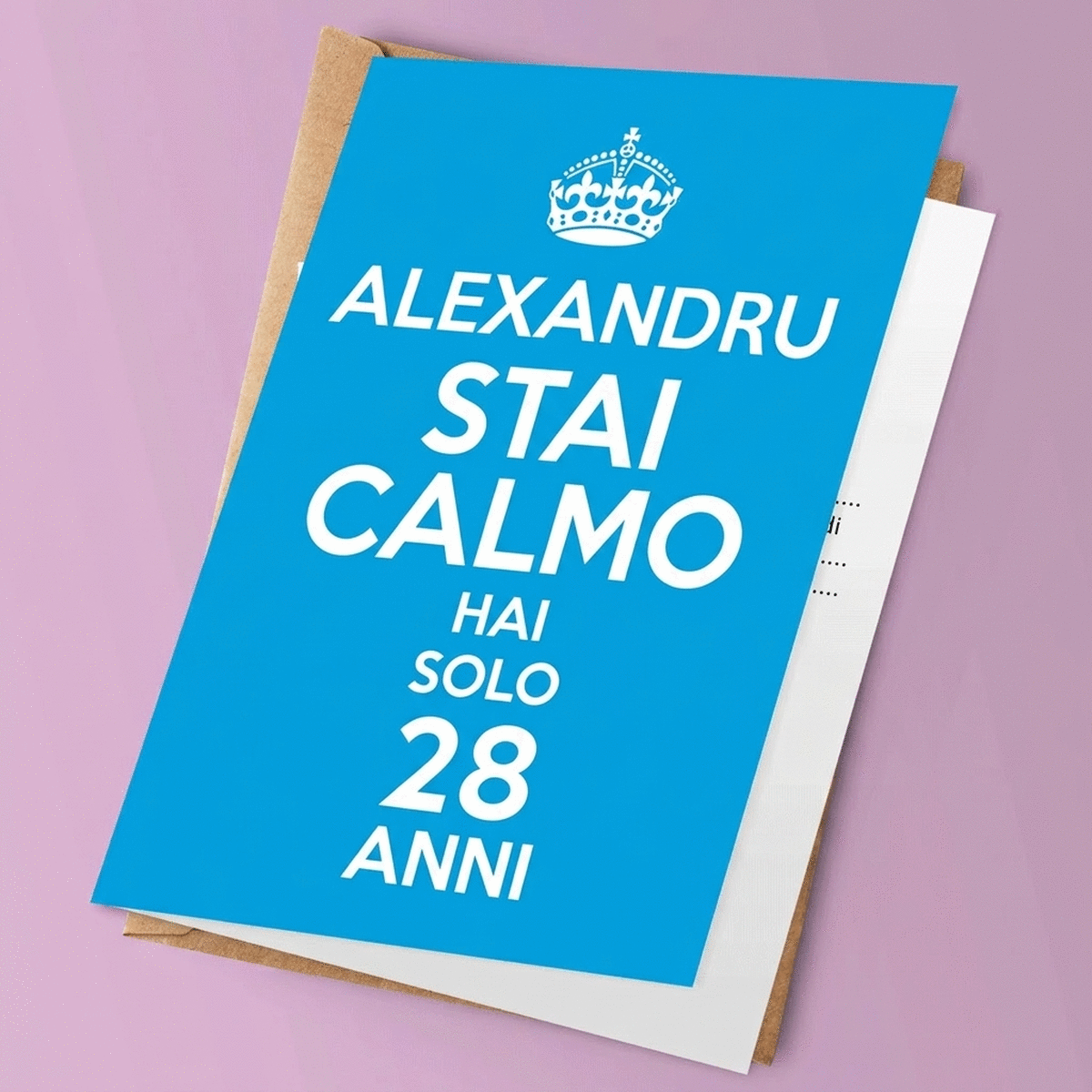 Biglietto di auguri personalizzato - KEEP CALM