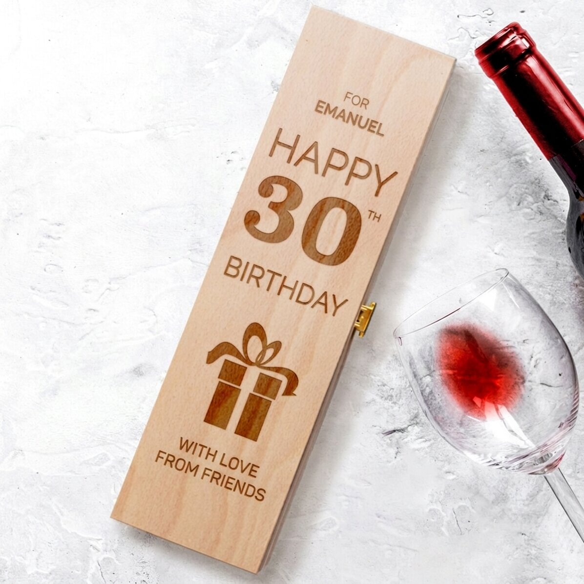 Scatola di vino personalizzata - Regalo di compleanno
