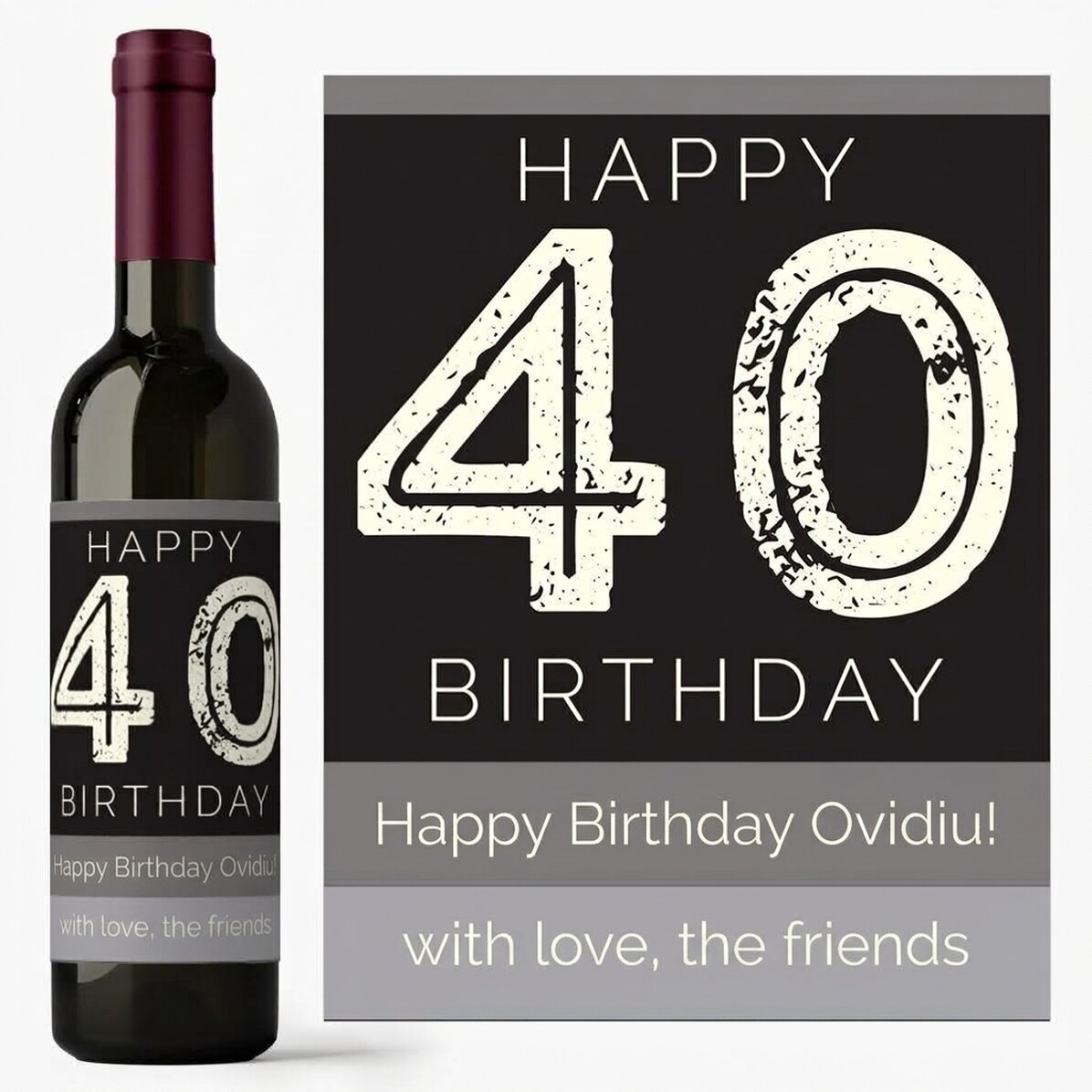 Vino personalizzato - Buon compleanno