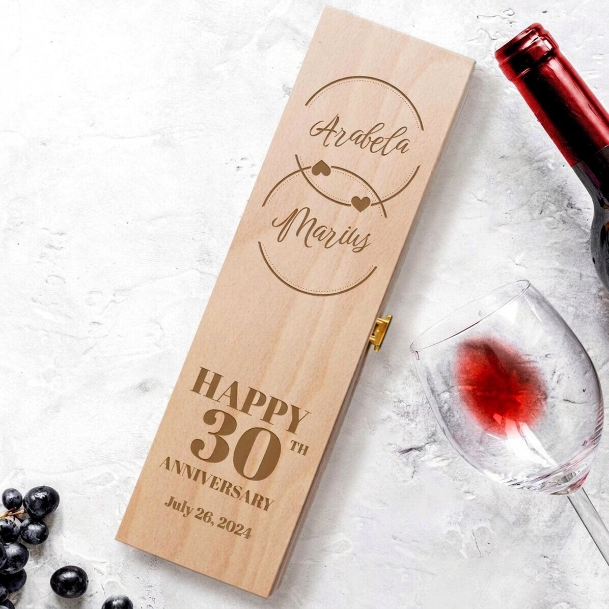 Scatola per vino personalizzata - modello "Anniversario"