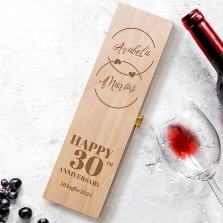 Scatola per vino personalizzata - modello "Anniversario"