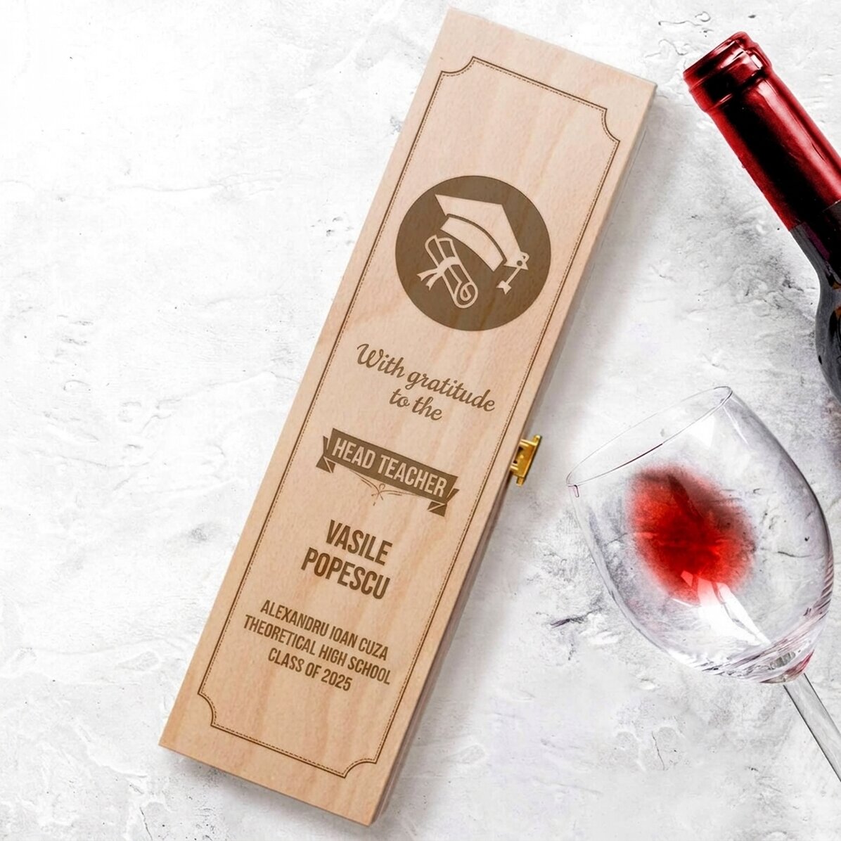 Scatola per vino personalizzata - Laurea