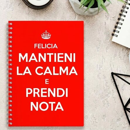 Quaderno personalizzato - keep calm
