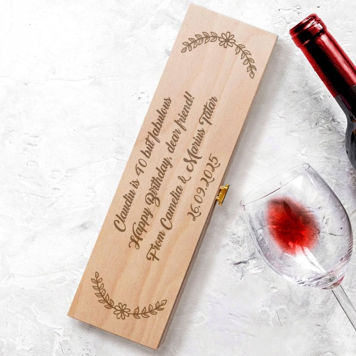 Scatola per vino personalizzata con messaggio