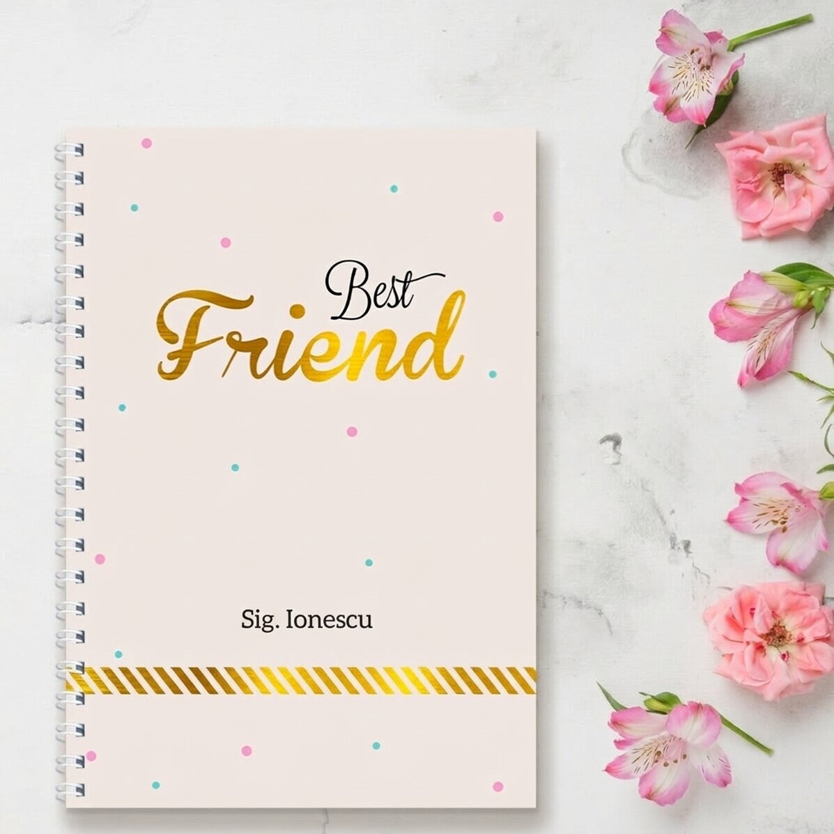Quaderno personalizzato - Best Friend, Gold