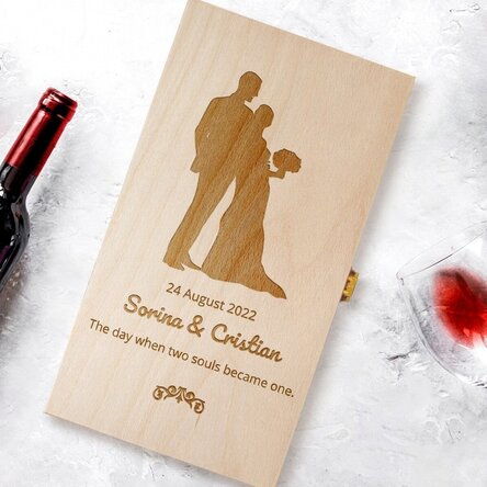 Scatola per vino personalizzata per due bottiglie - Due anime