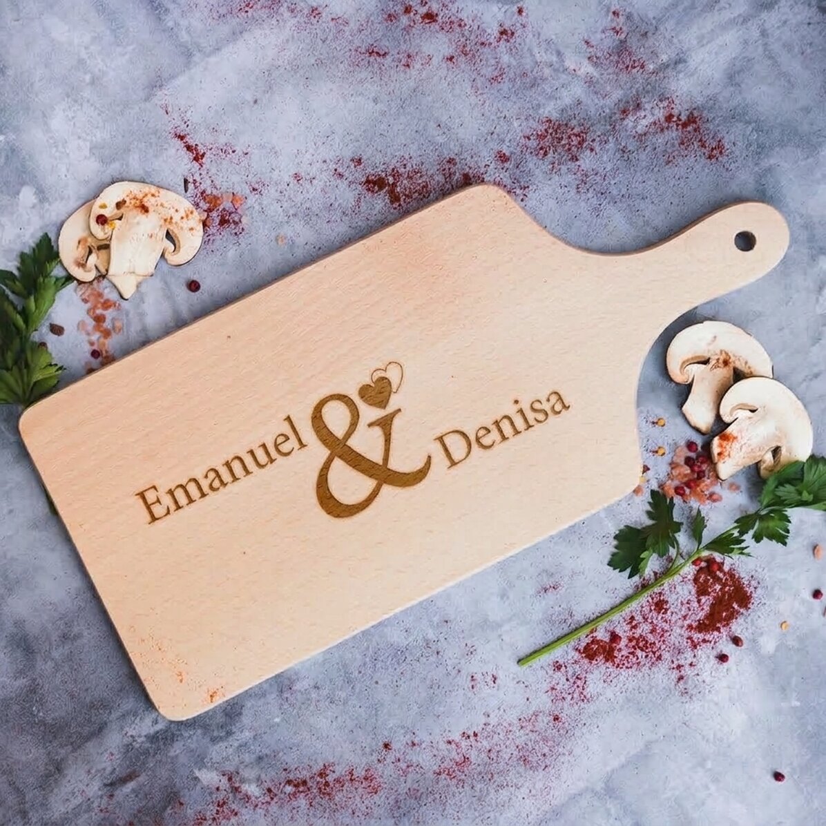 Tagliere personalizzato - Nomi di coppia