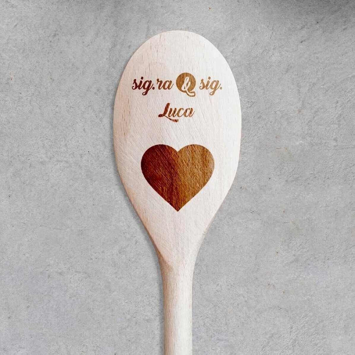 Cucchiaio di legno personalizzato - Mr & Mrs