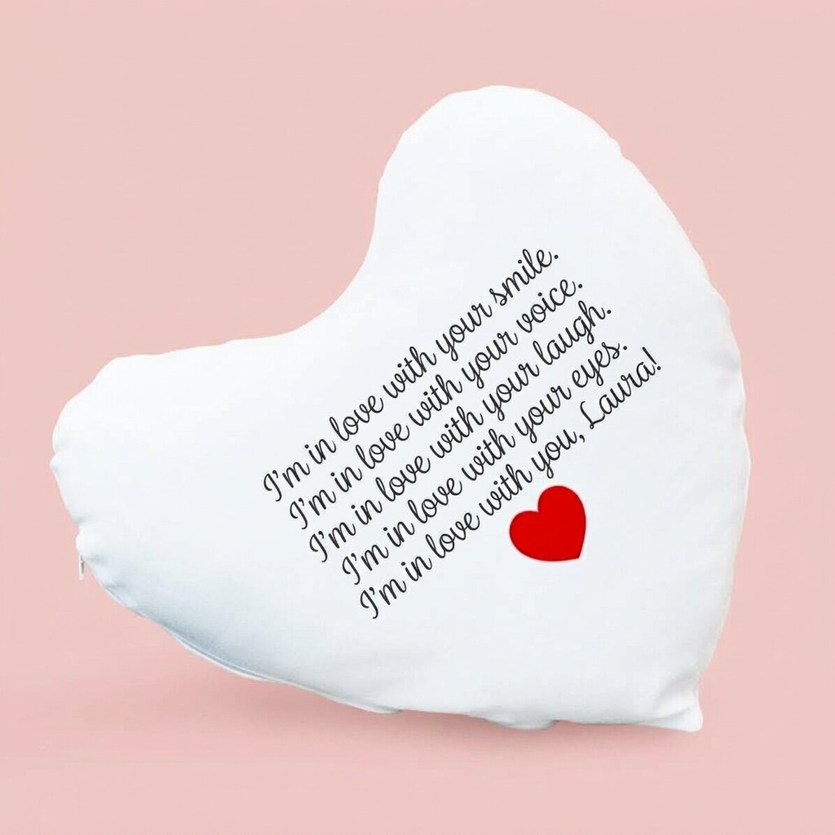 Cuscino personalizzato a forma di cuore - I