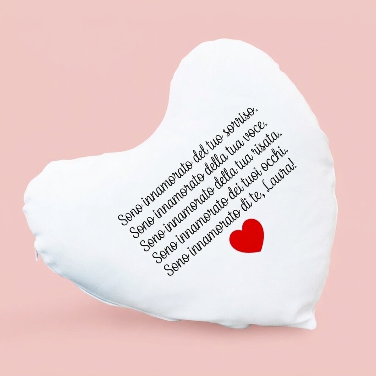 Cuscino personalizzato a forma di cuore - I