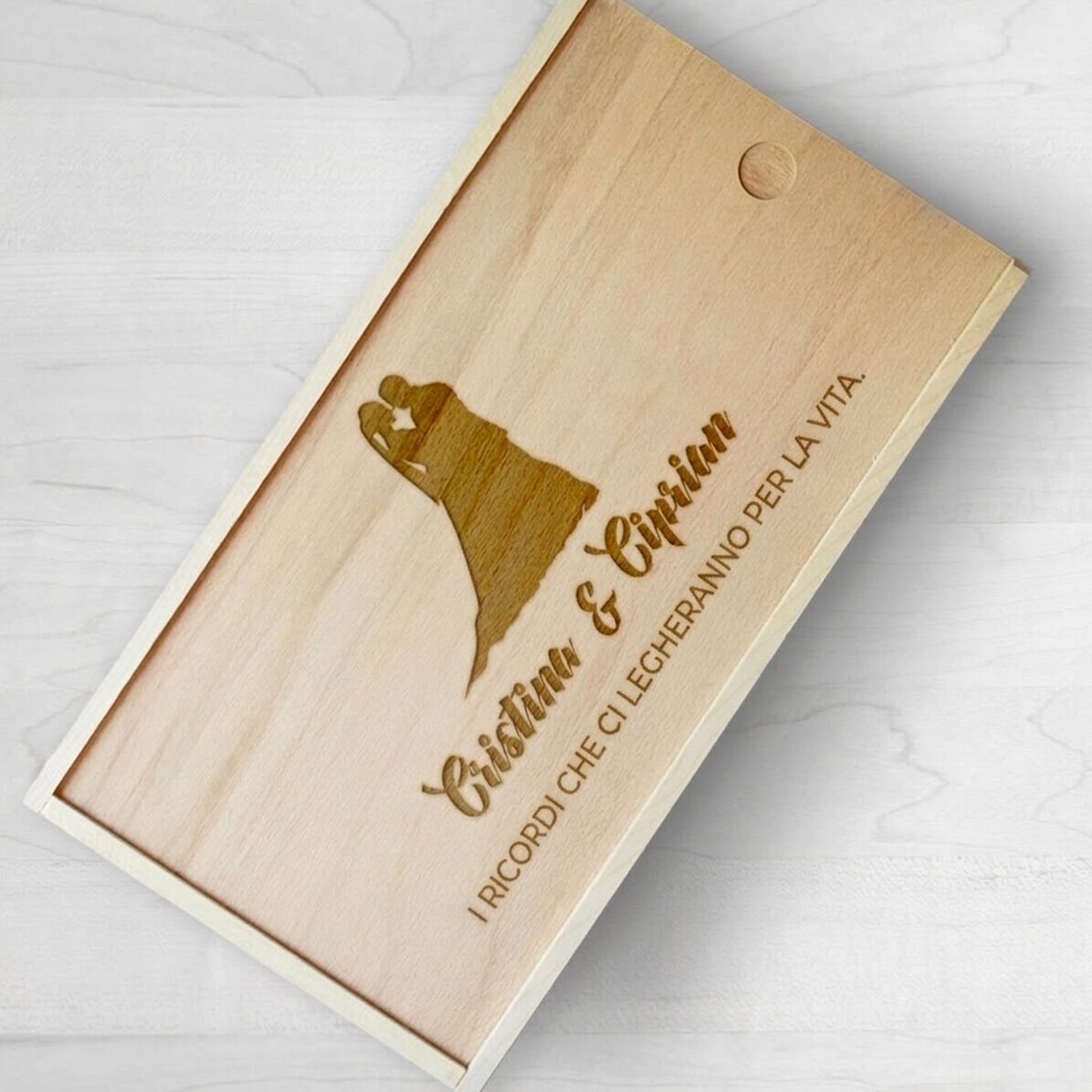 Scatola regalo personalizzata in legno - I nostri ricordi