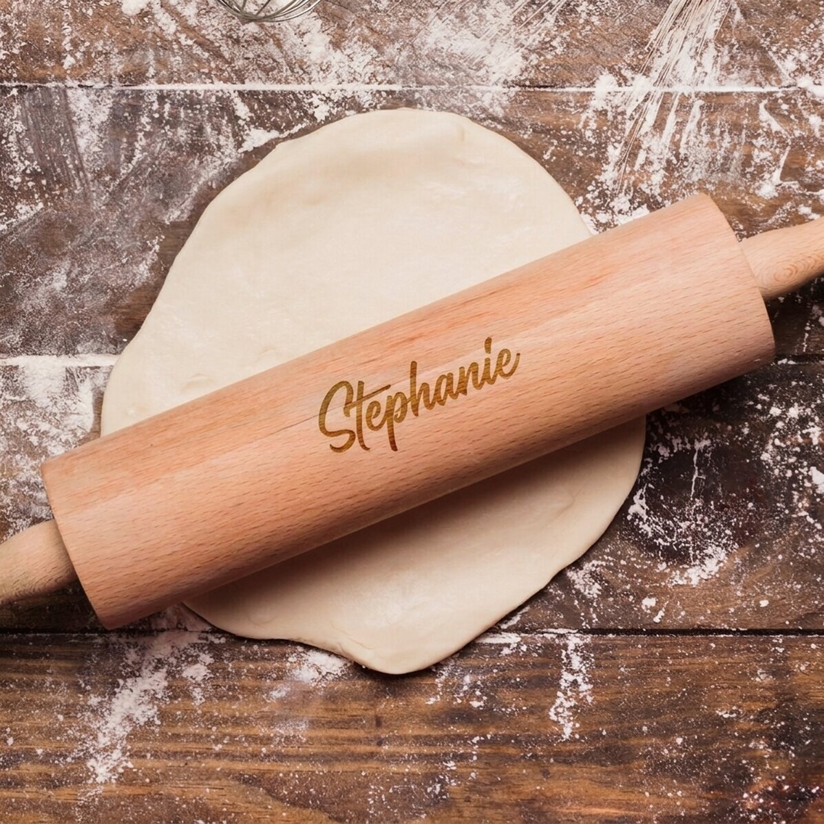 Giro-tagliaverdure in legno personalizzato con il tuo nome