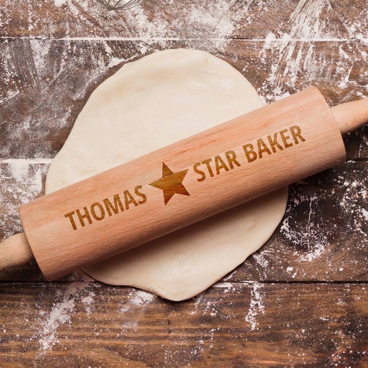 Spatola da cucina in legno personalizzata - Star Baker