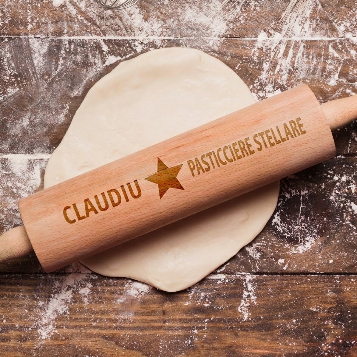 Spatola da cucina in legno personalizzata - Star Baker
