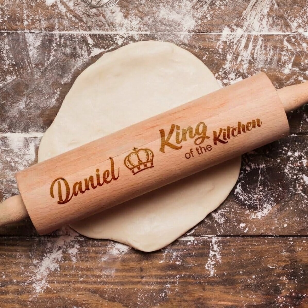 Mestolo in legno personalizzato - King of the Kitchen