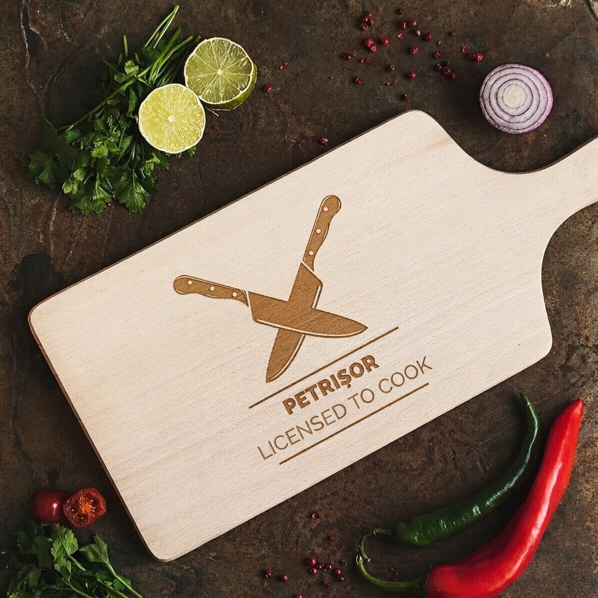 Tagliere personalizzato - Autorizzato a cucinare