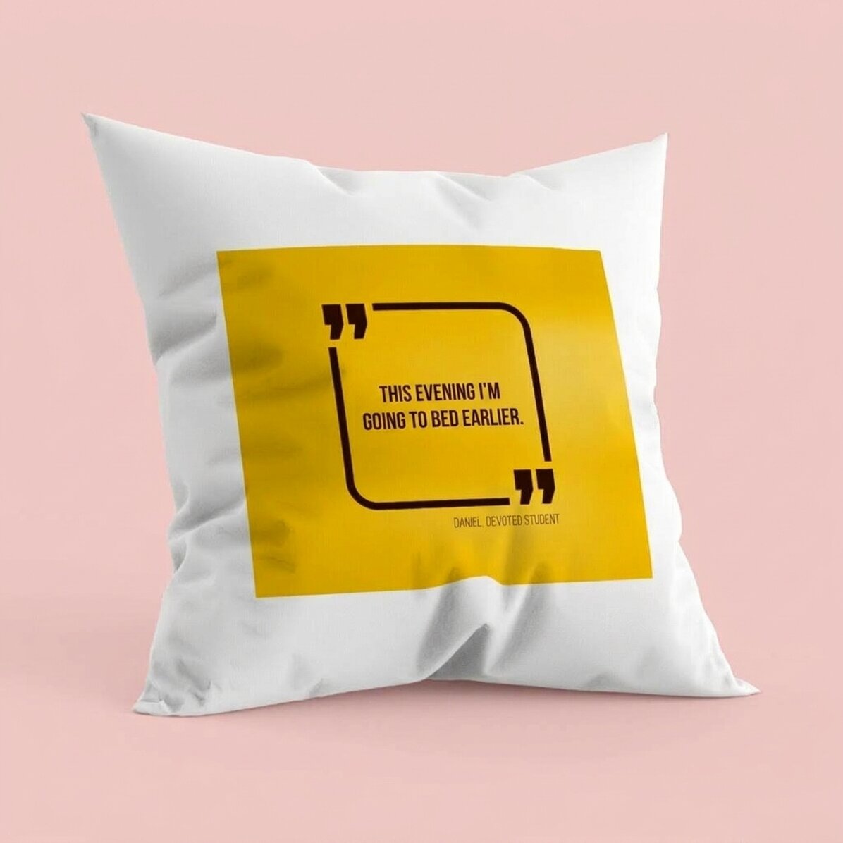 Cuscino personalizzato con una citazione