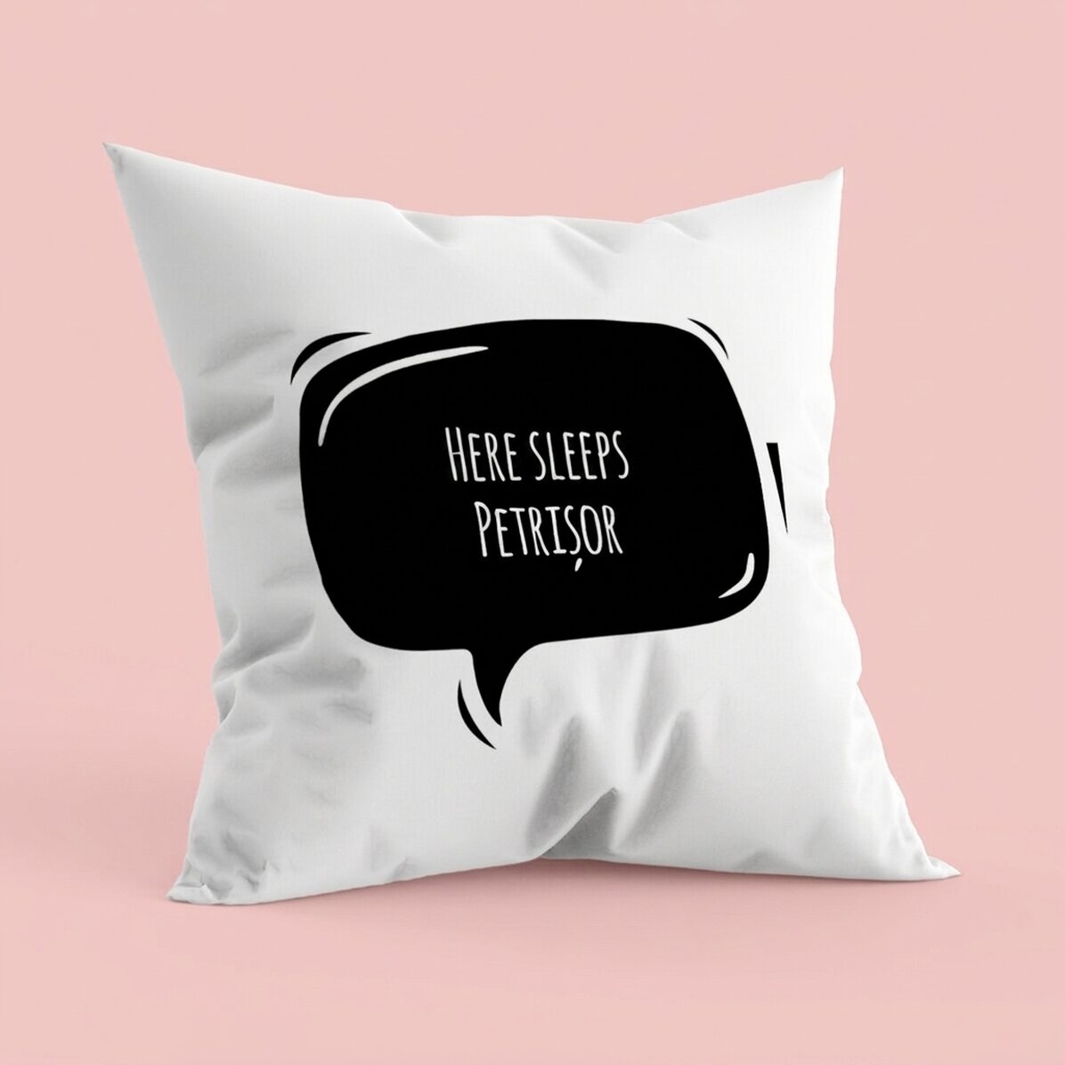 Cuscino personalizzato con un messaggio divertente